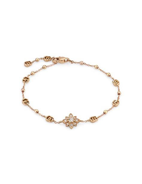 Gucci Flora 18k bracelet with diamonds 